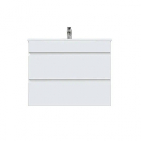 Тумба с раковиной MIRSANT Next 80/2 подвесная, 2 ящика, раковина Premier