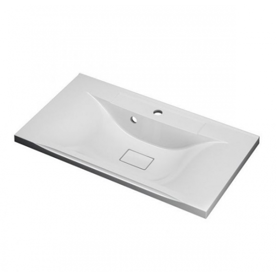 Тумба с раковиной MIRSANT Next 80 подвесная, 3 двери, раковина Premier