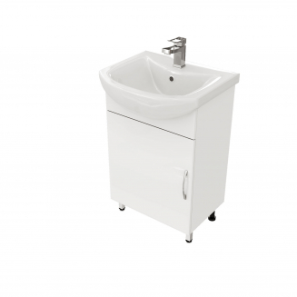 Тумба с раковиной MIRSANT Оптима 55 напольная, раковина Балтика 55
