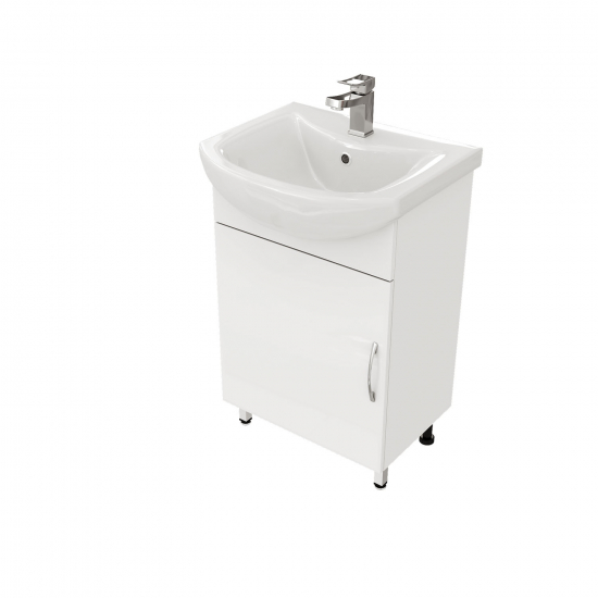 Тумба с раковиной MIRSANT Оптима 55 напольная, раковина Балтика 55