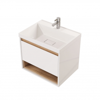 Тумба с раковиной MIRSANT Scandy 60 подвесная, раковина Style 60