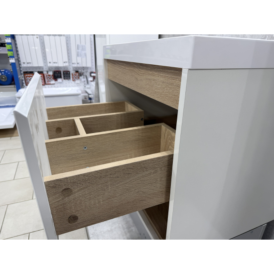 Тумба с раковиной MIRSANT Scandy 60 подвесная, раковина Style 60