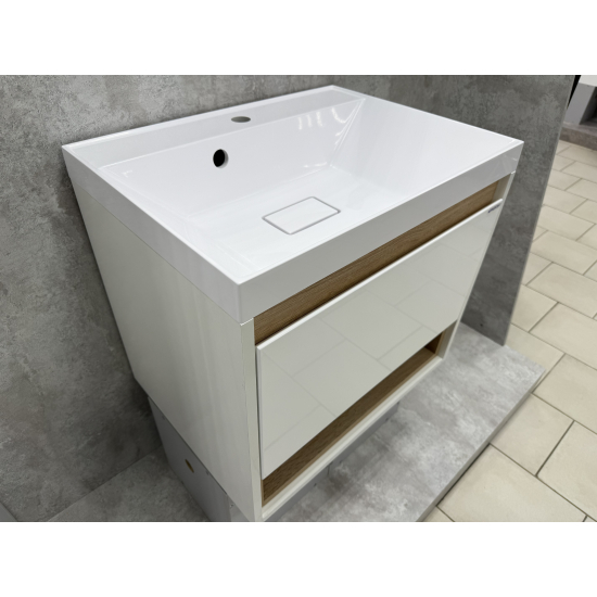 Тумба с раковиной MIRSANT Scandy 60 подвесная, раковина Style 60