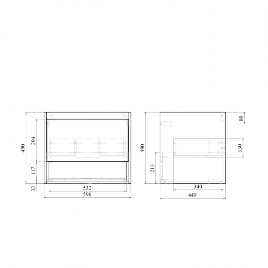 Тумба с раковиной MIRSANT Scandy 60 подвесная, раковина Style 60