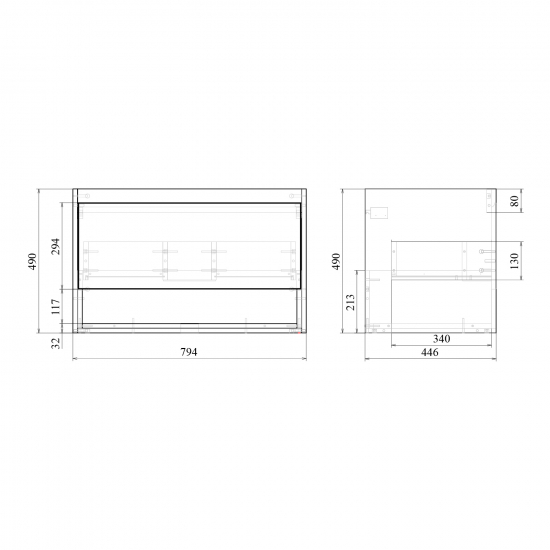 Тумба с раковиной MIRSANT Scandy 80 подвесная, раковина Style 80