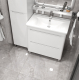 Тумба с раковиной MIRSANT Сити 60 напольная, раковина Миранда 60