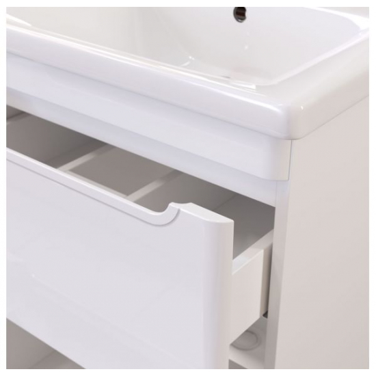 Тумба с раковиной MIRSANT Сити 60 напольная, раковина Миранда 60