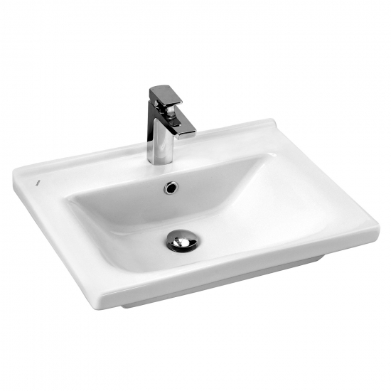 Тумба с раковиной MIRSANT Сити 60 напольная, раковина Миранда 60