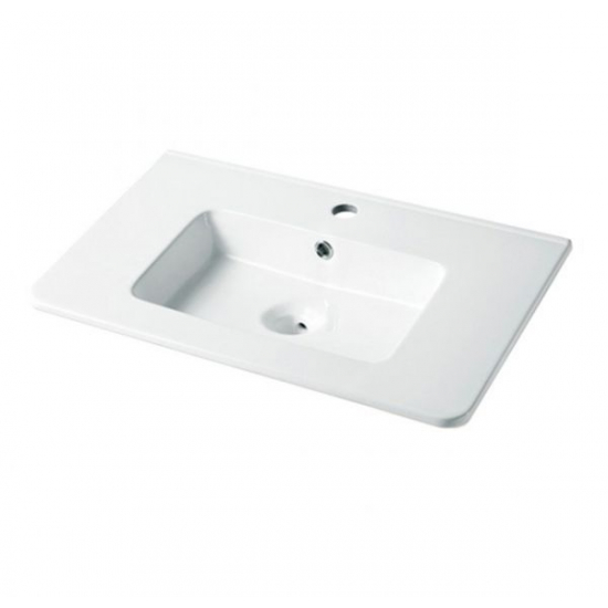 Тумба с раковиной MIRSANT Smile 80 подвесная, раковина Sky 80