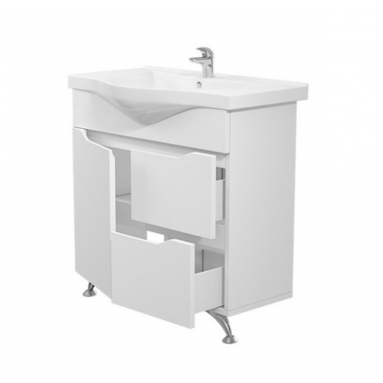 Тумба с раковиной MIRSANT Soho 80 напольная, раковина Albatross 80 