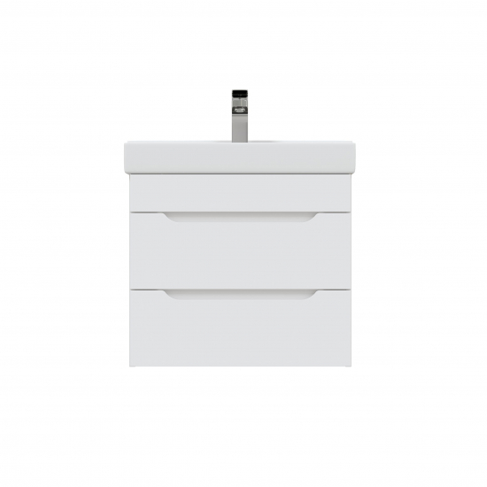 Тумба с раковиной MIRSANT Soho QUADRO 60 подвесная, раковина Fest 60