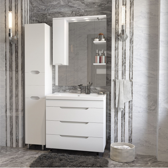 Тумба с раковиной MIRSANT Soho QUADRO 70 напольная, раковина Deep 70