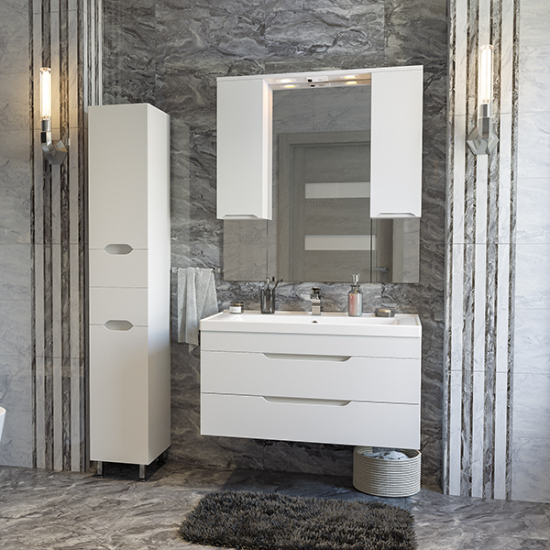 Тумба с раковиной MIRSANT Soho QUADRO 70 подвесная, раковина Deep 70