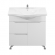Тумба с раковиной MIRSANT Soho QUADRO 80 2ящ. 1дв. напольная, раковина Albatross 80