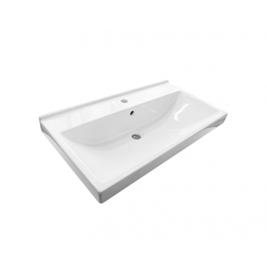 Тумба с раковиной MIRSANT Soho QUADRO NEW 80 напольная, раковина Deep 80, с доводчиками