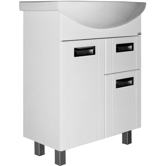 Тумба с раковиной MIXLINE Альфа 65 напольная, с раковиной Best 65