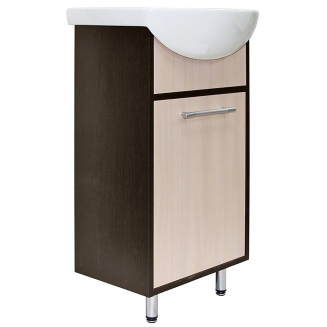 Тумба с раковиной MIXLINE АлАн-47 напольная венге / дуб молочный, с раковиной Дора 47