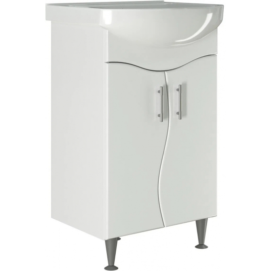 Тумба с раковиной MIXLINE Ангара 52 напольная, с раковиной Альфана 52