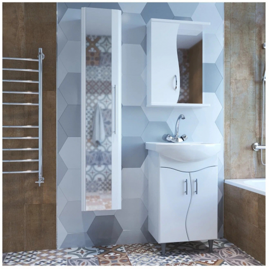 Тумба с раковиной MIXLINE Ангара 52 напольная, с раковиной Альфана 52