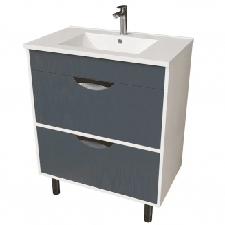 Тумба с раковиной MIXLINE Байкал 75 напольная, с раковиной Quadro 75