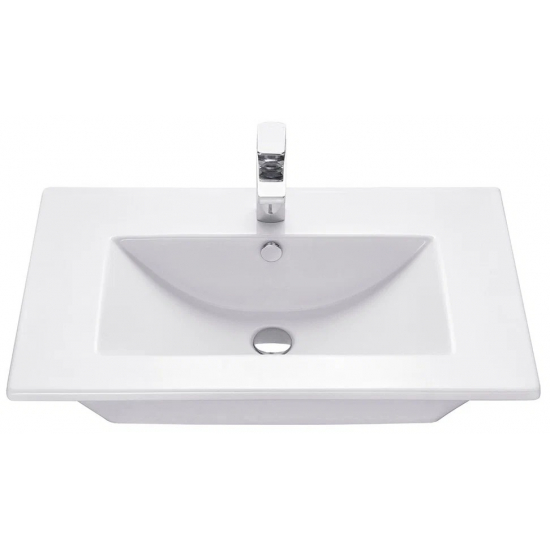 Тумба с раковиной MIXLINE Байкал 75 напольная, с раковиной Quadro 75