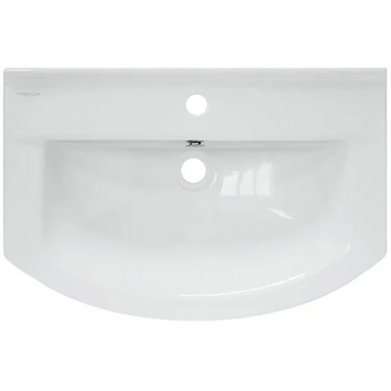 Тумба с раковиной MIXLINE Боско 65 напольная белая / венге, с раковиной Best 65