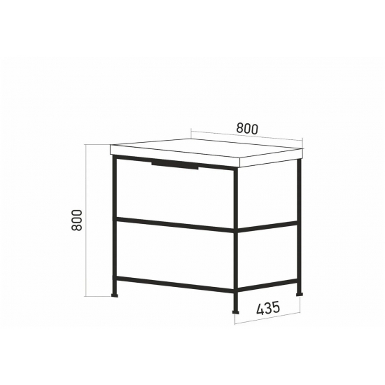 Тумба с раковиной MIXLINE Бруклин 80 напольная дуб бунратти, с раковиной Фостер 80