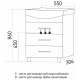 Тумба с раковиной MIXLINE Диамант 55 напольная, с раковиной Элеганс 55