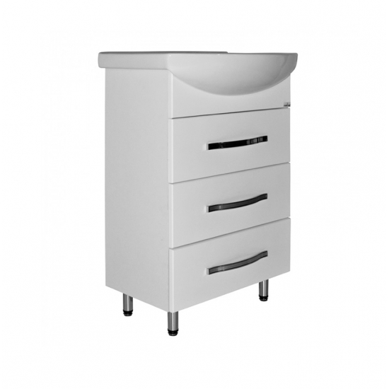 Тумба с раковиной MIXLINE Диамант 55 напольная, с раковиной Элеганс 55