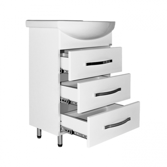 Тумба с раковиной MIXLINE Диамант 55 напольная, с раковиной Элеганс 55