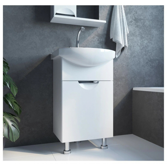 Тумба с раковиной MIXLINE Этьен 50 напольная, с раковиной Элеганс 50