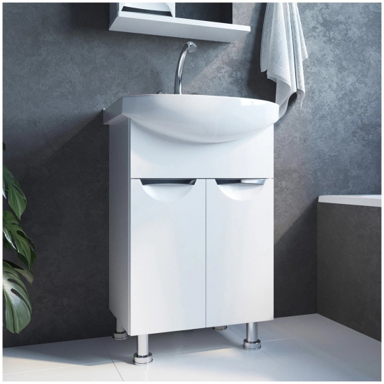 Тумба с раковиной MIXLINE Этьен 55 напольная, с раковиной Элеганс 55