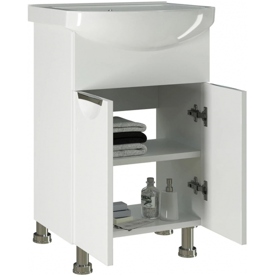 Тумба с раковиной MIXLINE Этьен 55 напольная, с раковиной Элеганс 55