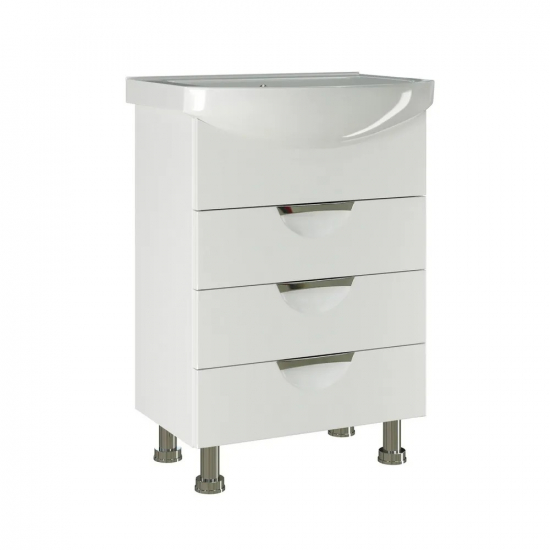 Тумба с раковиной MIXLINE Этьен 60 напольная, с раковиной Элеганс 60