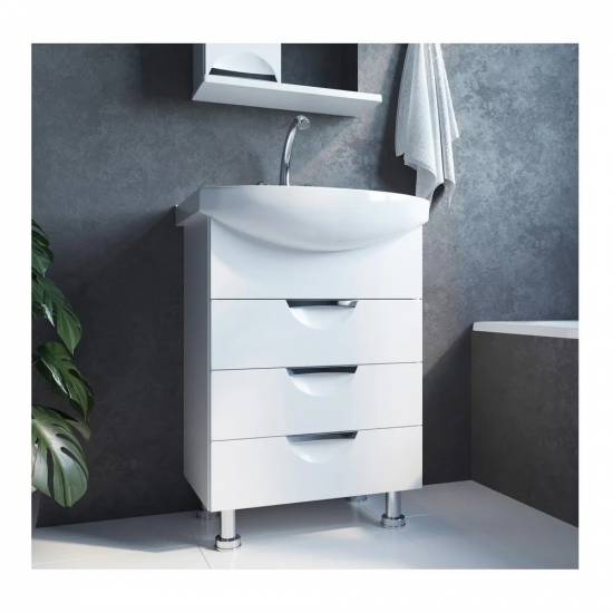 Тумба с раковиной MIXLINE Этьен 60 напольная, с раковиной Элеганс 60