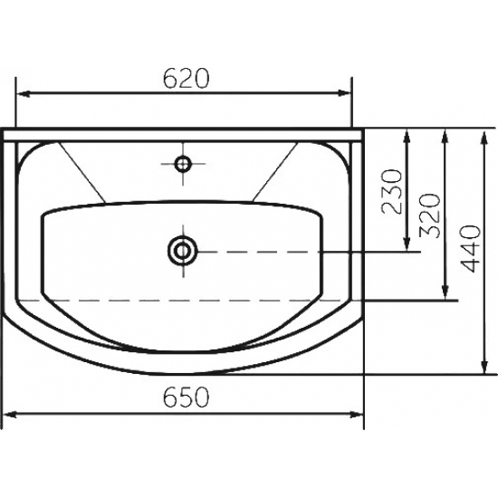 Тумба с раковиной MIXLINE Этьен 65 напольная, с раковиной Элеганс 65