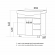 Тумба с раковиной MIXLINE Этьен 85 напольная, с раковиной Best 85