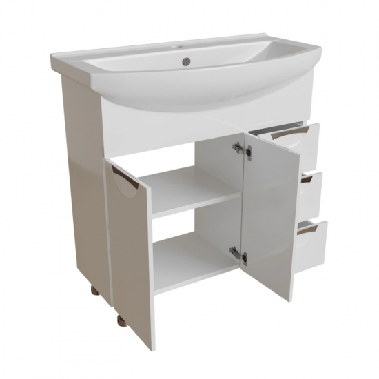 Тумба с раковиной MIXLINE Этьен 85 напольная, с раковиной Best 85