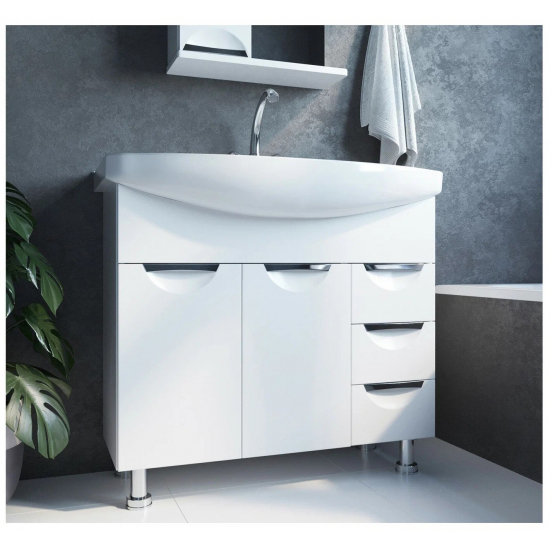 Тумба с раковиной MIXLINE Этьен 85 напольная, с раковиной Best 85