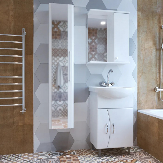 Tумба с раковиной MIXLINE Эталон 52 напольная, с раковиной Альфана 52