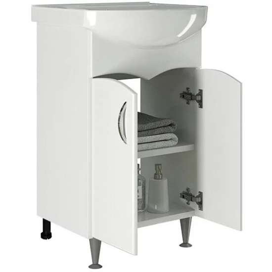 Tумба с раковиной MIXLINE Формат-52 напольная, с раковиной Альфана 52