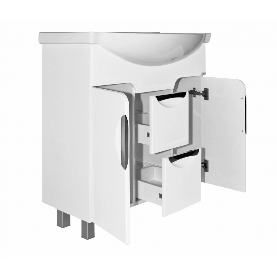 Тумба с раковиной MIXLINE Кассиопея 75 напольная, с раковиной Элеганс 75