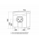 Тумба с раковиной MIXLINE Кассиопея 75 напольная, с раковиной Элеганс 75