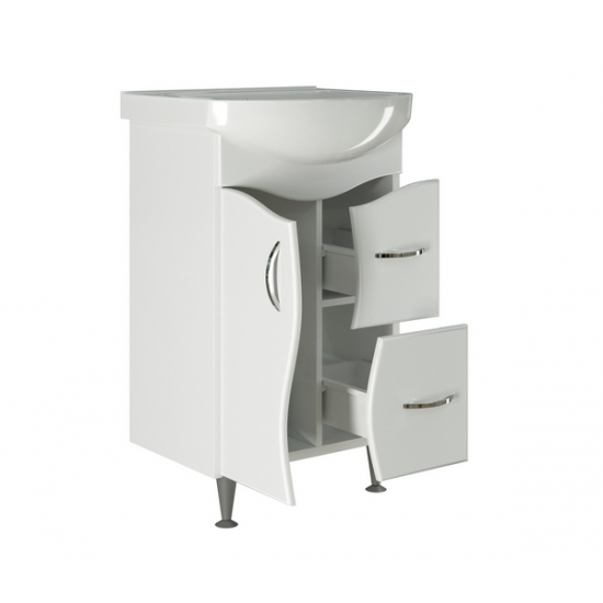 Тумба с раковиной MIXLINE Классик 52 напольная, с раковиной Альфана 52
