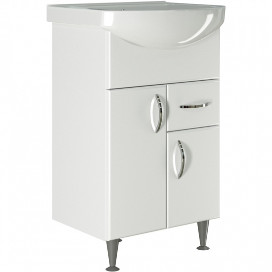 Тумба с раковиной MIXLINE Комфорт 52 напольная, с раковиной Альфана 52