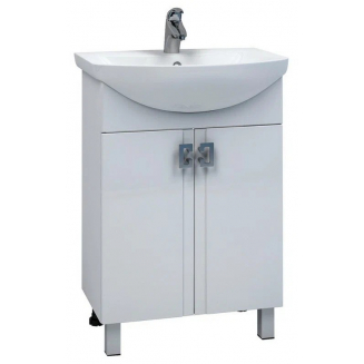 Тумба с раковиной MIXLINE Квадро 55 напольная, с раковиной Элеганс 55
