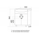 Тумба с раковиной MIXLINE Квадро 55 напольная, с раковиной Элеганс 55