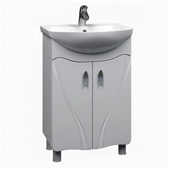 Тумба с раковиной MIXLINE Лима 55 напольная, с раковиной Элеганс 55