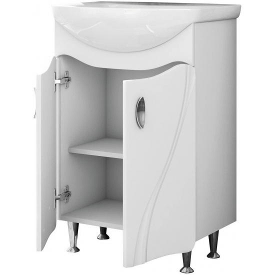 Тумба с раковиной MIXLINE Лима 65 напольная, с раковиной Элеганс 65