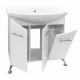Tумба с раковиной MIXLINE Милора 75 напольная, с корзиной для белья, с раковиной Элеганс 75